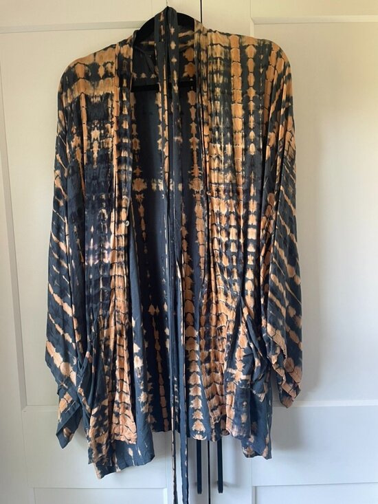 Stylepark1 Other - Stylepark1 Tie Dye Kimono Jacket Bali Boho Open Front Cover Up